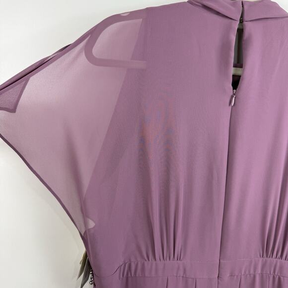 Ignite Evenings New York New Maxi Dress Size 14 Purple Embellished Waist - Picture 9 of 14